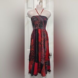 Elegant Multicolor Patterned Dress